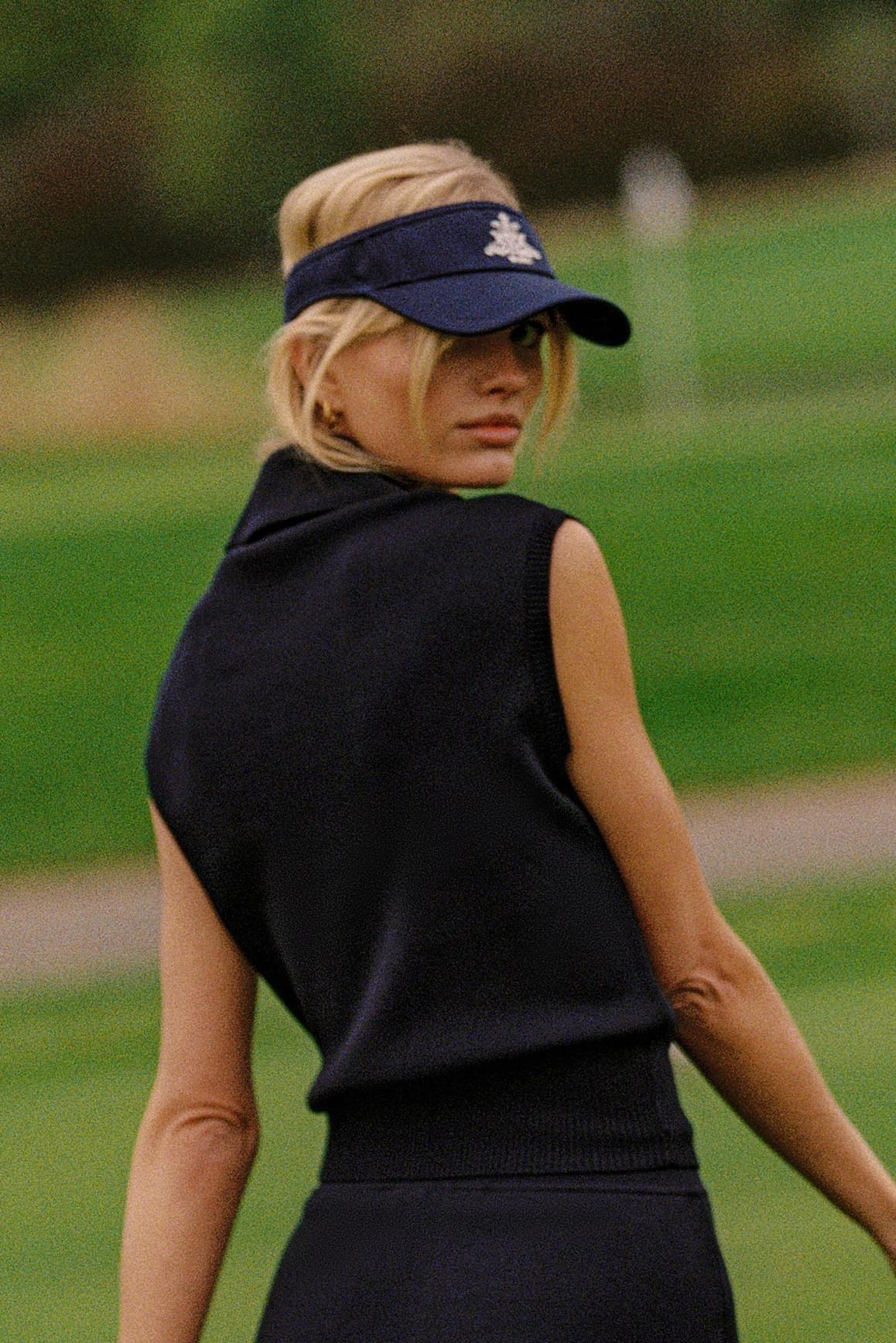 Cap-Sleeve Knit Polo