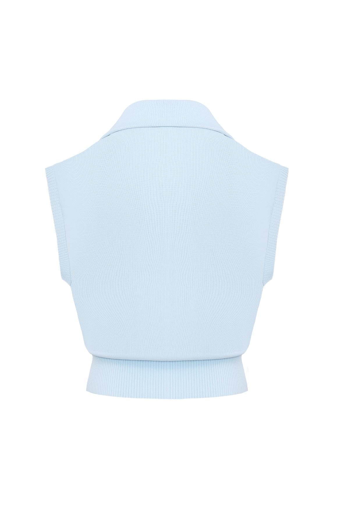 Cap-Sleeve Knit Polo