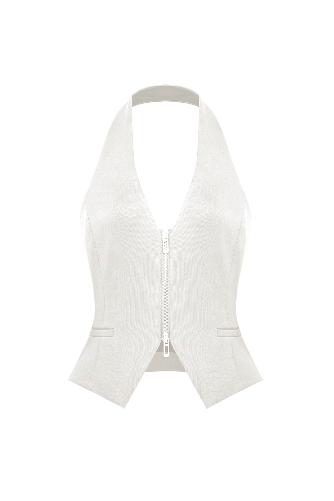 Mere Dual-Zip Halter Vest
