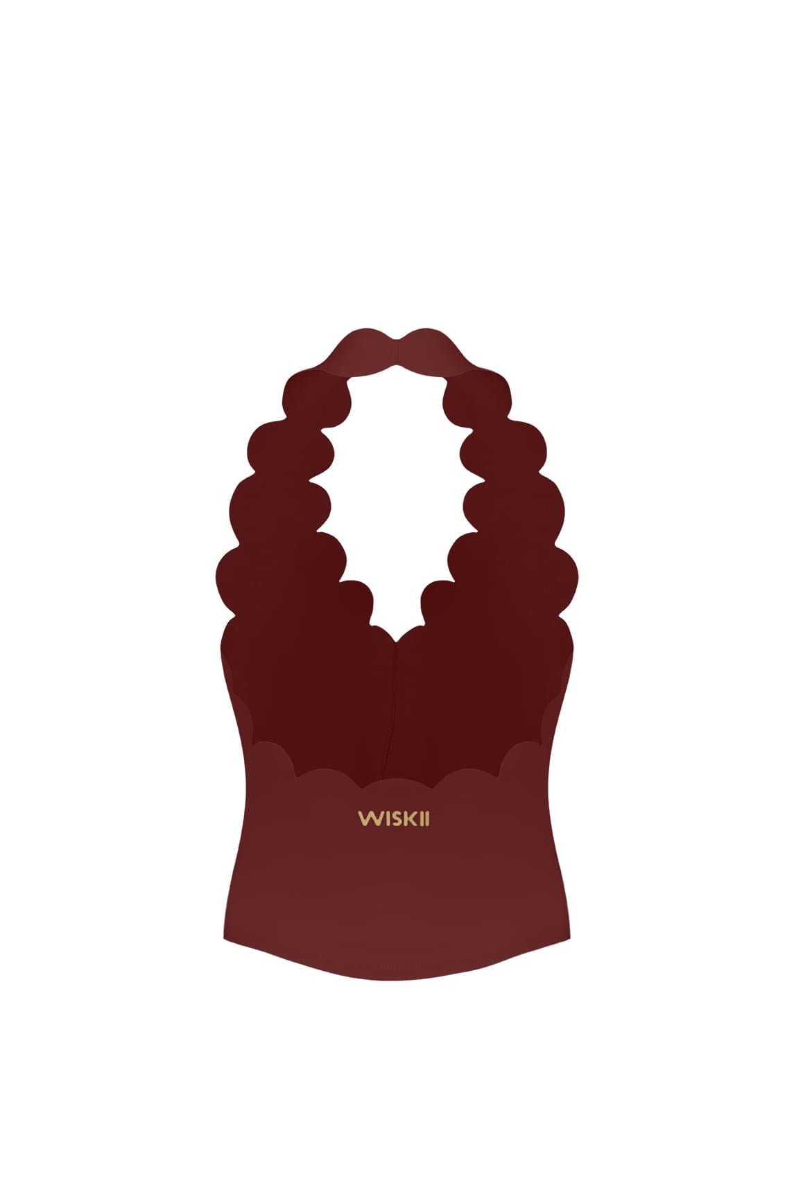 Riviera Scallop Halter Bra Tank