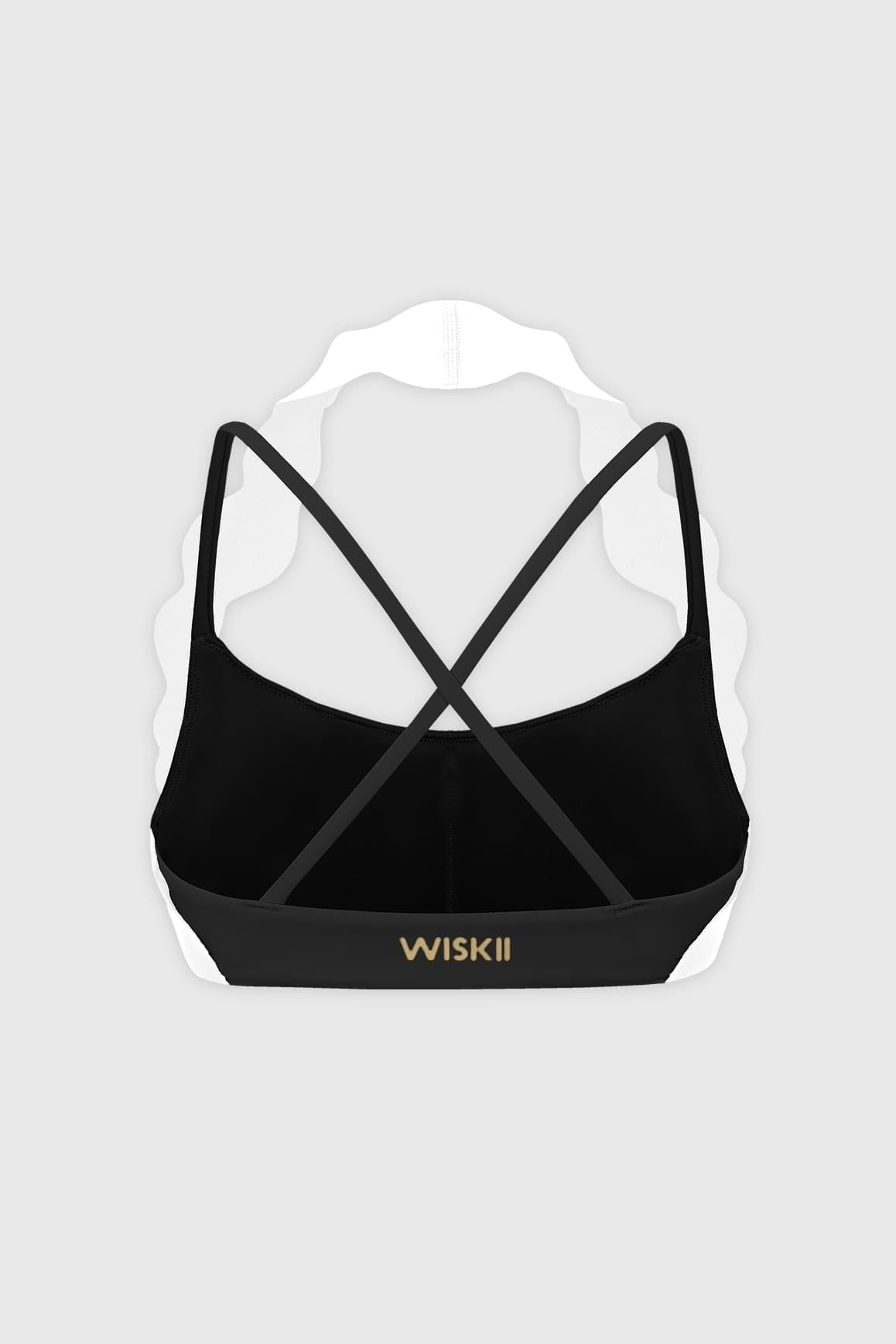 Scallop-Halter Contrast Bra