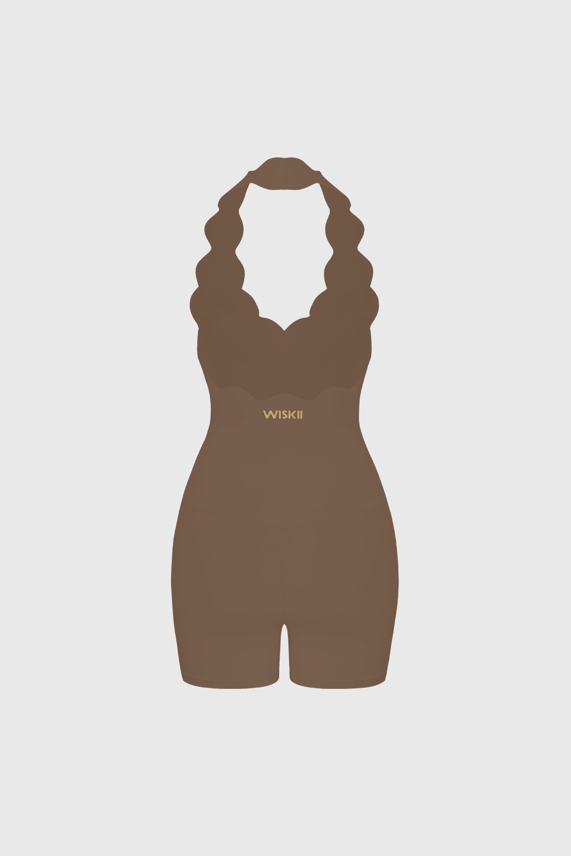 Scallop-Halter Hourglass Playsuit