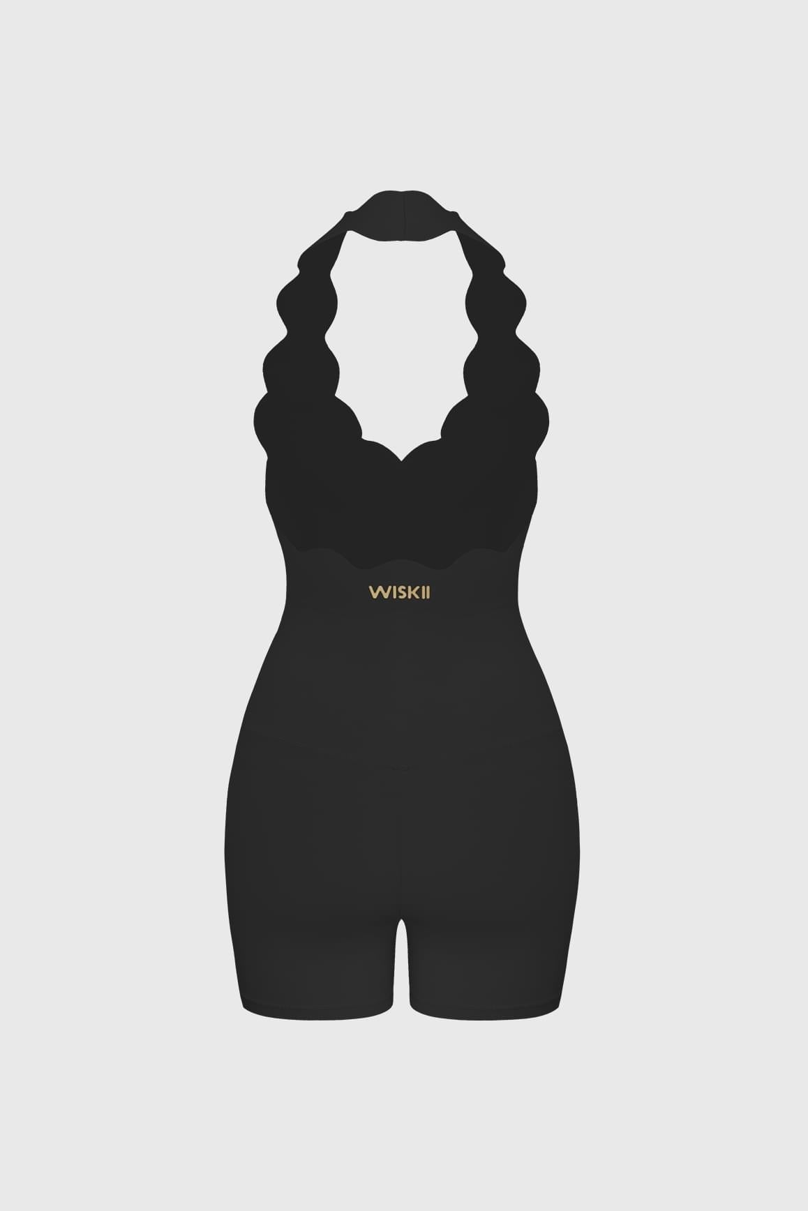 Scallop-Halter Hourglass Playsuit
