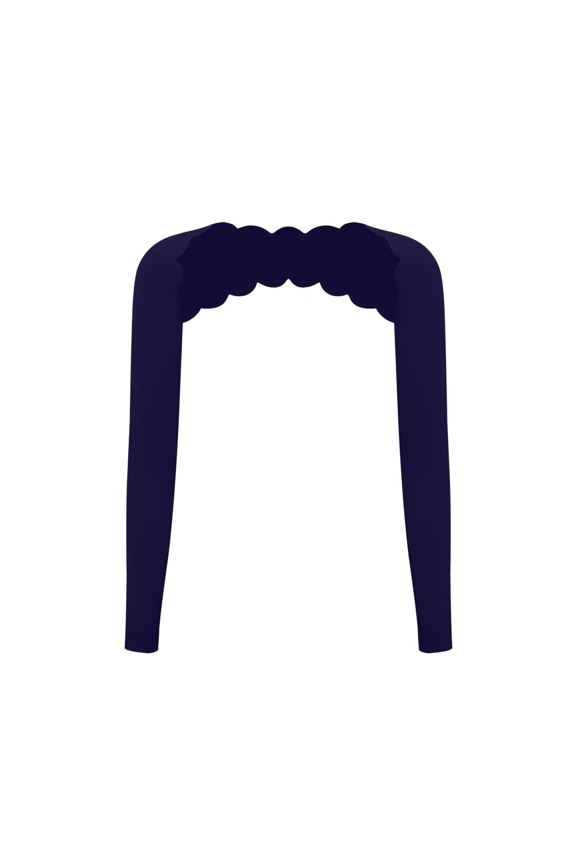 Scalloped Long Sleeve Sports Shrug