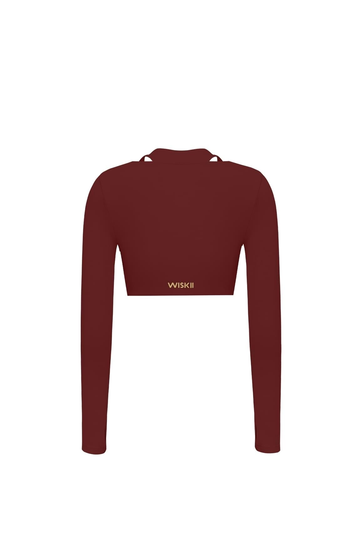 Twist-Front Shoulder Cut Crop Top