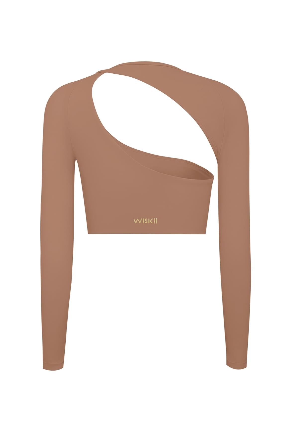 Unique Cut Long Sleeve Crop Top