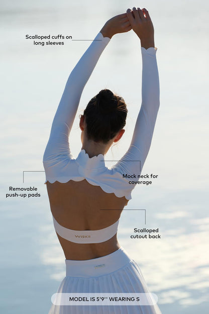 Open Back Long Sleeve Crop Top