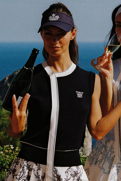 Bow Tie Knit Sleeveless Top