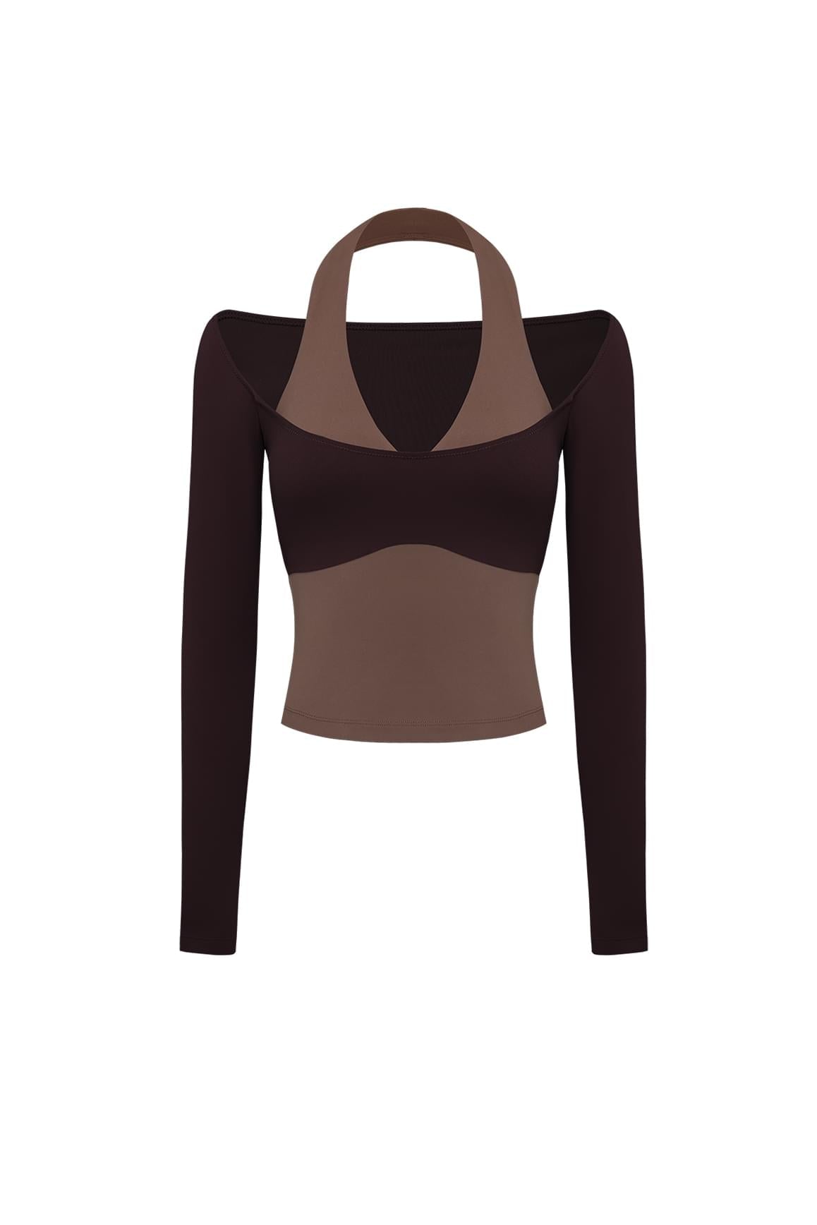 Colorblock One-Piece Long Sleeve Top