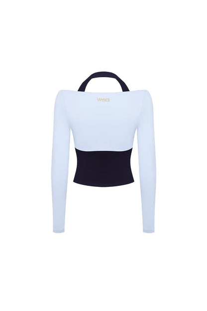 Colorblock One-Piece Long Sleeve Top