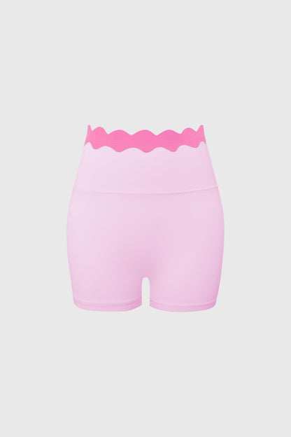 Contrast Scallop Scrunch Short