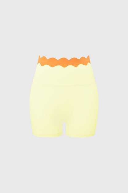 Contrast Scallop Scrunch Short
