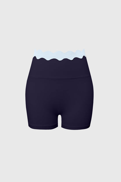 Contrast Scallop Scrunch Short
