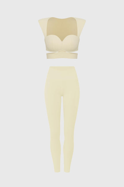 Elegant Corset Sports Bra & V-Waist Utility Legging
