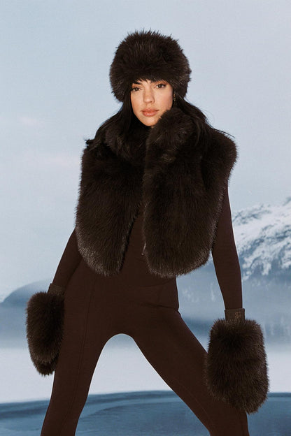 Frost Faux Fur Mittens