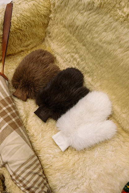 Frost Faux Fur Mittens