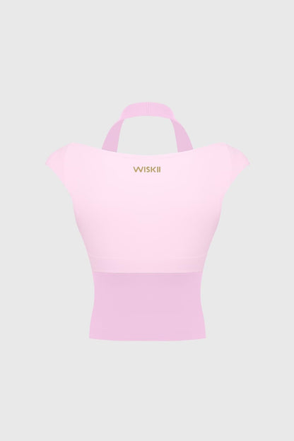 Halter Cap-Sleeve Top