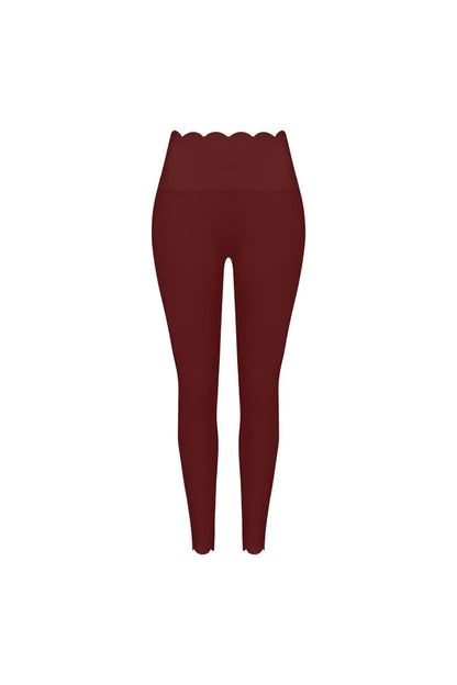 High-Waist Scallop Scrunch Legging