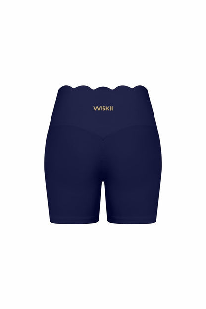 High-Waist Scallop Scrunch Short