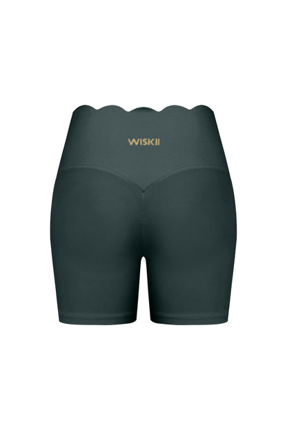 High-Waist Scallop Scrunch Short