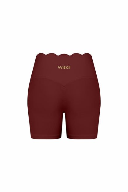 High-Waist Scallop Scrunch Short