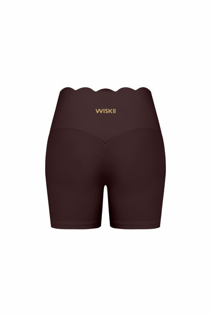 High-Waist Scallop Scrunch Short