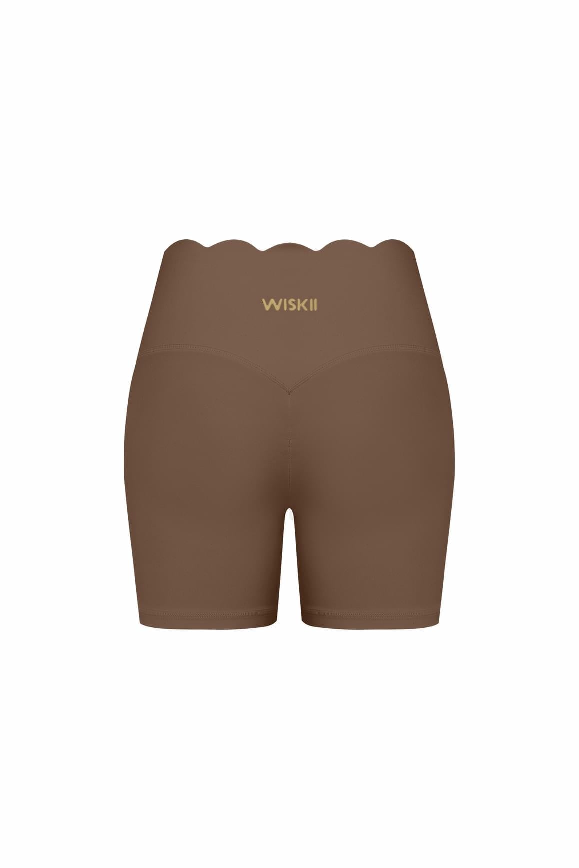 High-Waist Scallop Scrunch Short