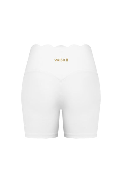 High-Waist Scallop Scrunch Short