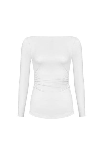 Long Sleeve V-Back Top
