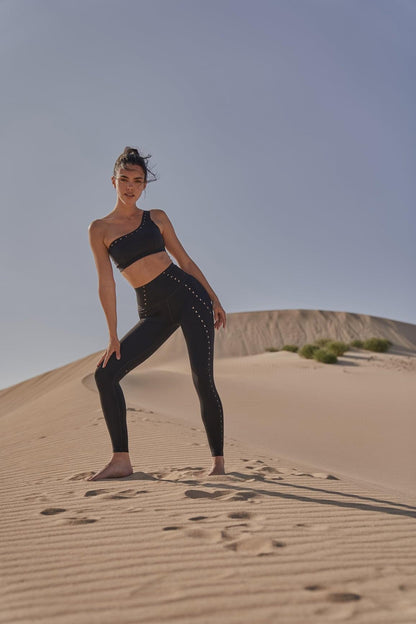 One-shoulder Laser Cut Sports Bra