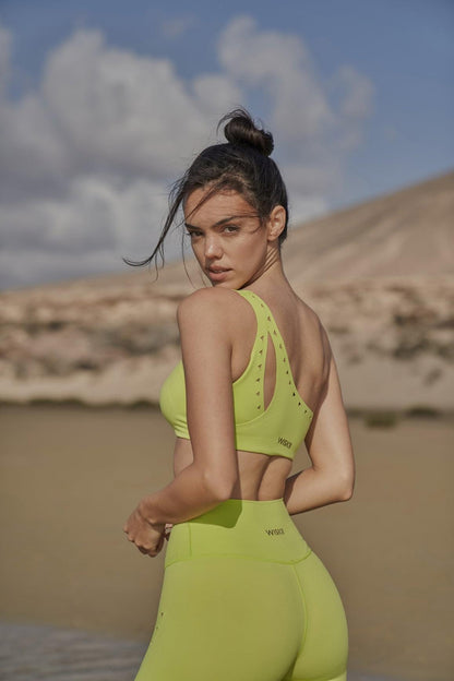 One-shoulder Laser Cut Sports Bra