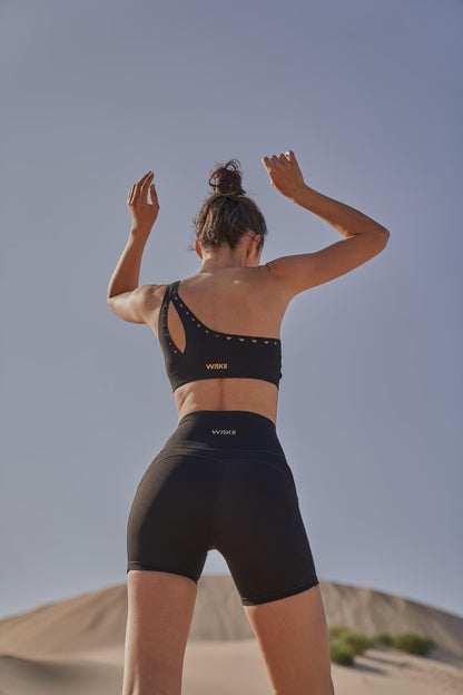One-shoulder Laser Cut Sports Bra