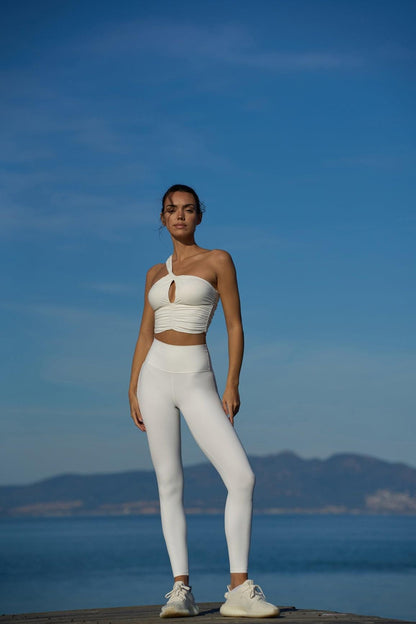 One Shoulder Ruched Bra