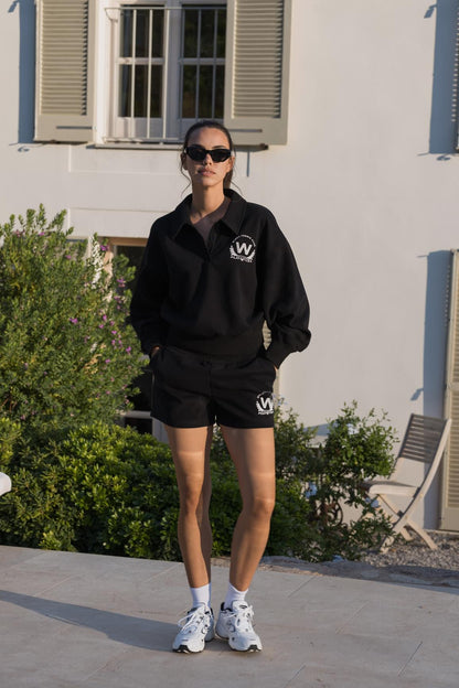 Polo Button Front Sweatshirt