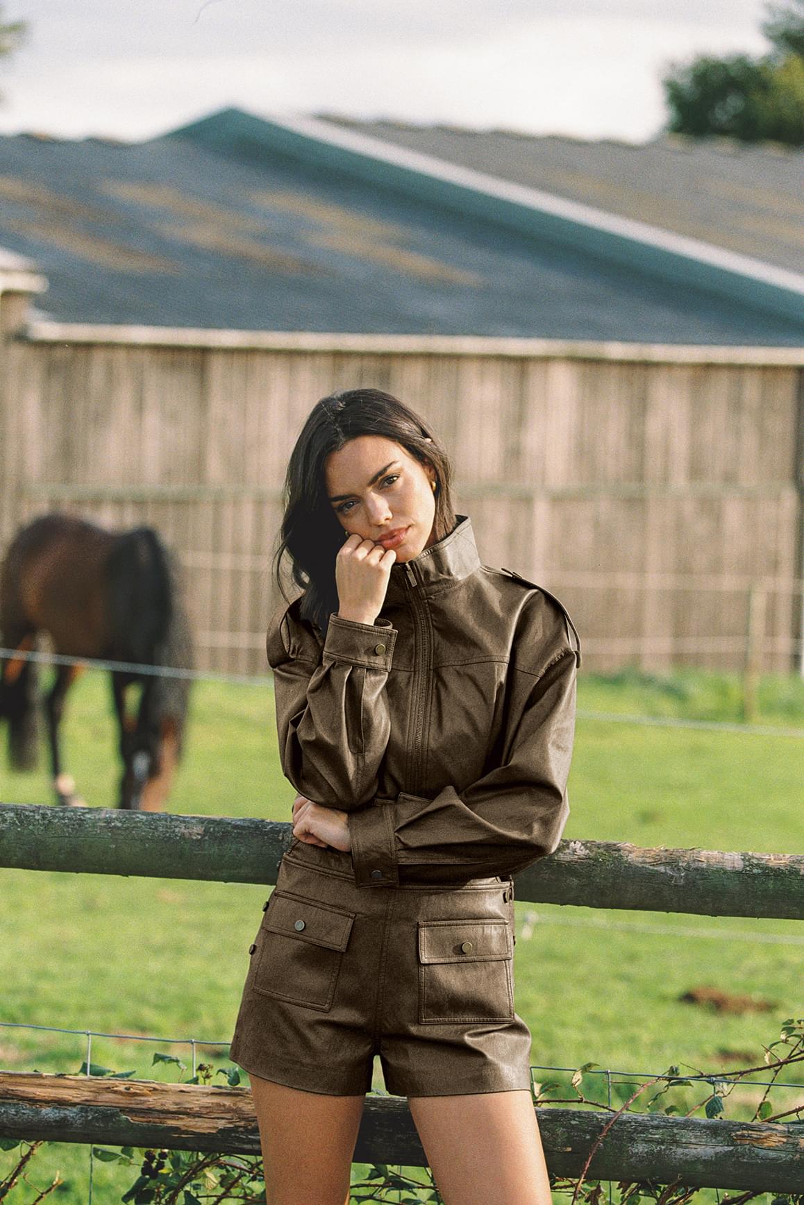 Retro Faux Leather Jacket