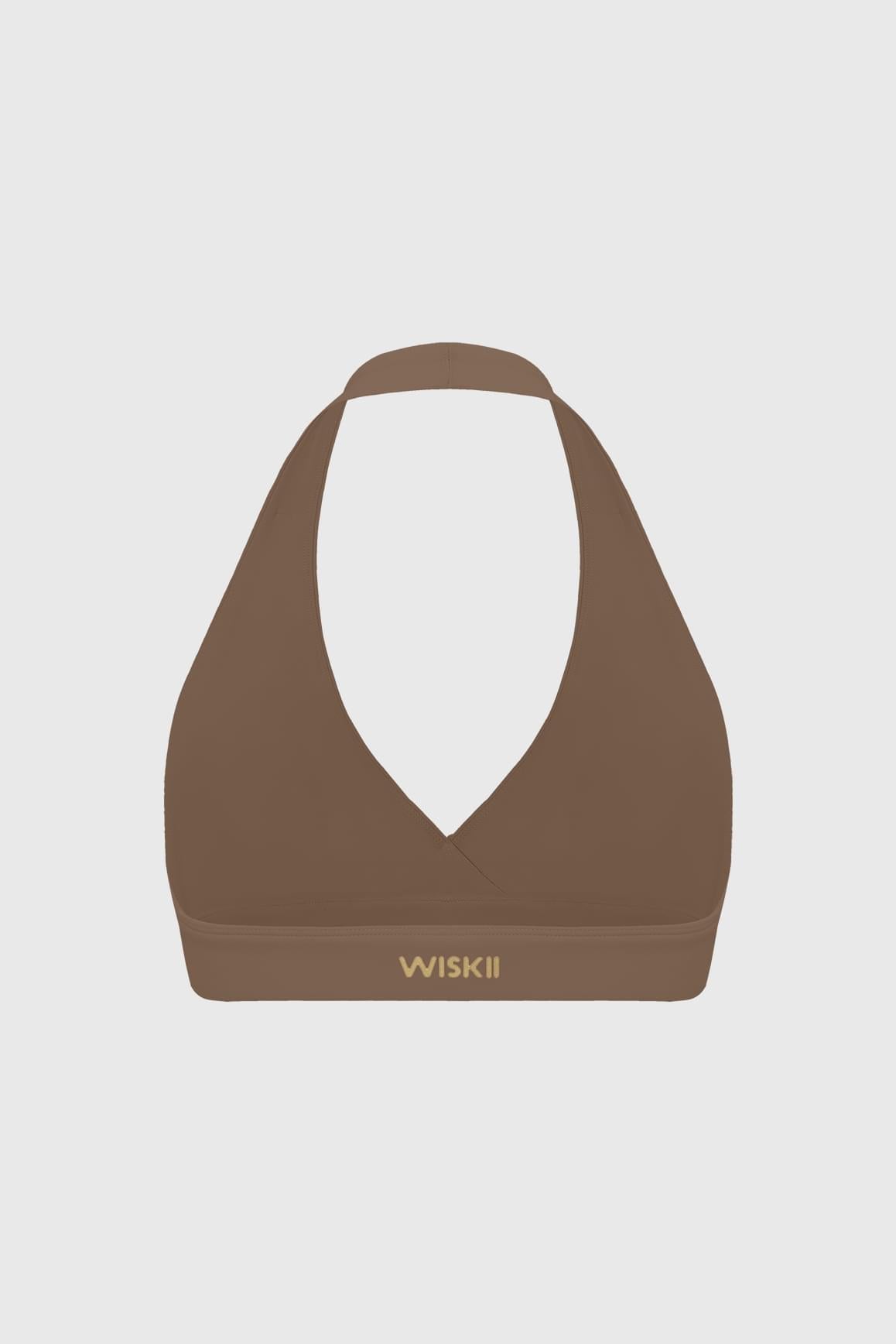 Ripple Ruched Halter Bra