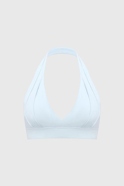 Ripple Ruched Halter Bra