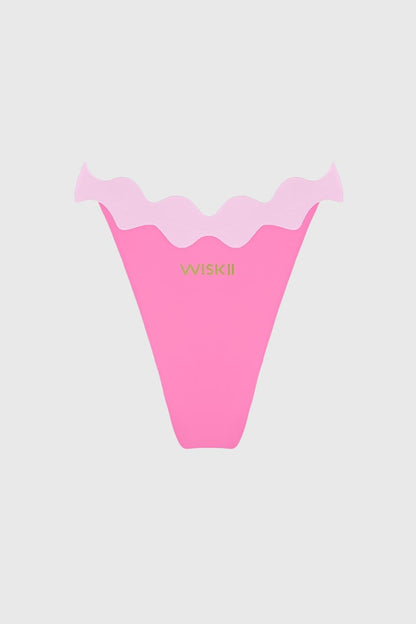 Riviera Scallop Contrast Bikini Bottom