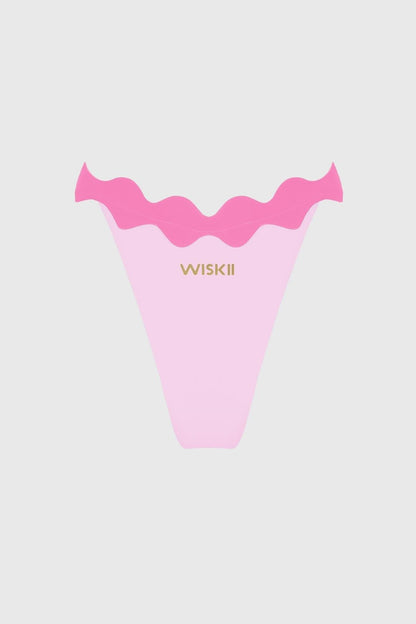 Riviera Scallop Contrast Bikini Bottom