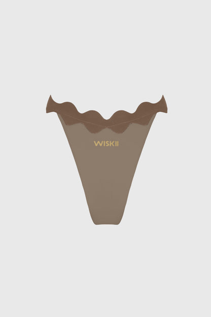 Riviera Scallop Contrast Bikini Bottom
