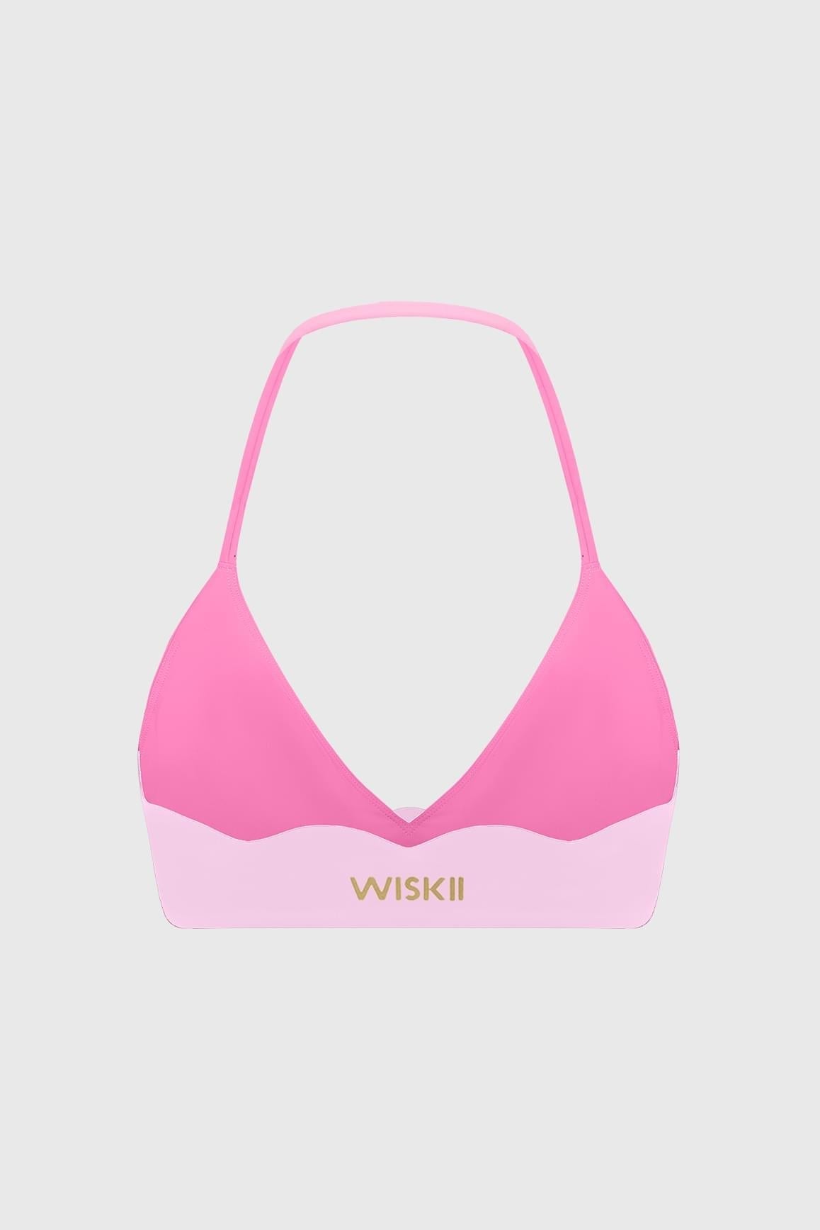 Riviera Scallop Contrast Halter Bra