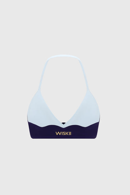 Riviera Scallop Contrast Halter Bra