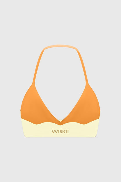 Riviera Scallop Contrast Halter Bra