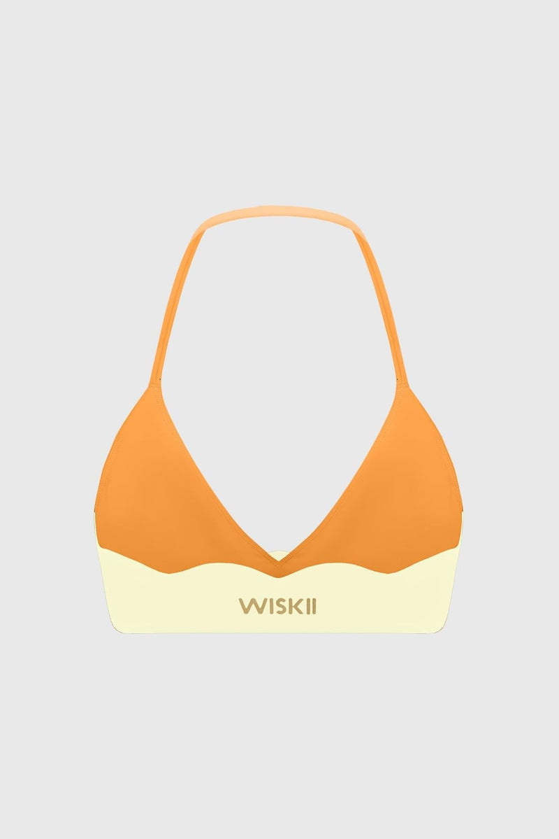 Riviera Scallop Contrast Halter Bra