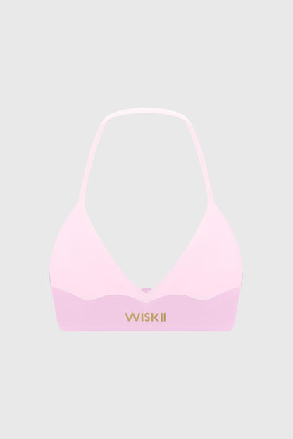Riviera Scallop Contrast Halter Bra