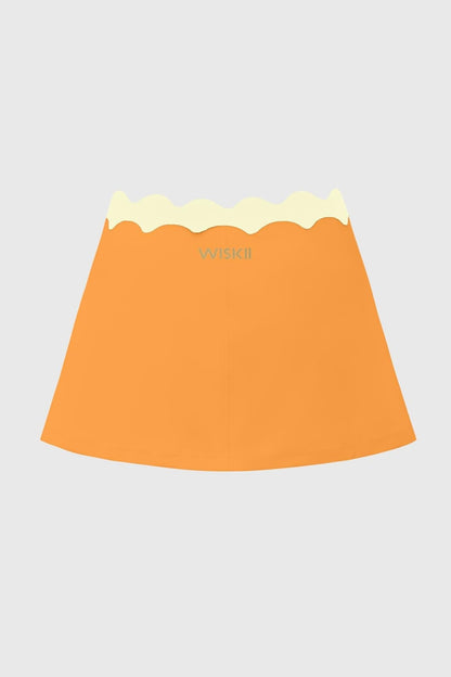 Riviera Scallop Contrast Skirt