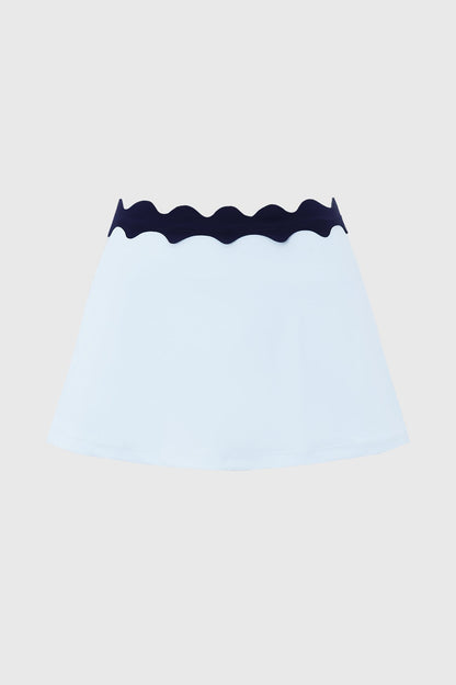 Riviera Scallop Contrast Skirt