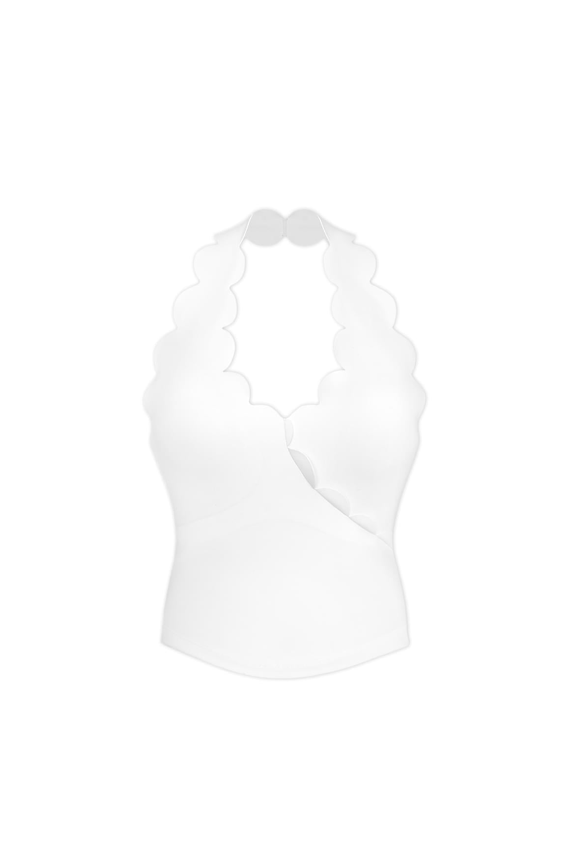 Riviera Scallop Halter Bra Tank