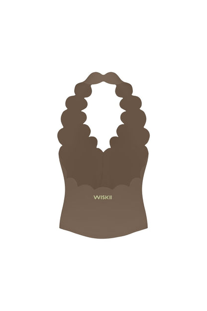 Riviera Scallop Halter Bra Tank