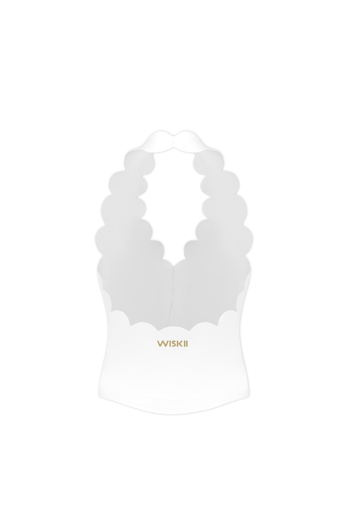 Riviera Scallop Halter Bra Tank